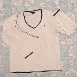 Winter white Tommy Hilfiger 100%cotton sweater